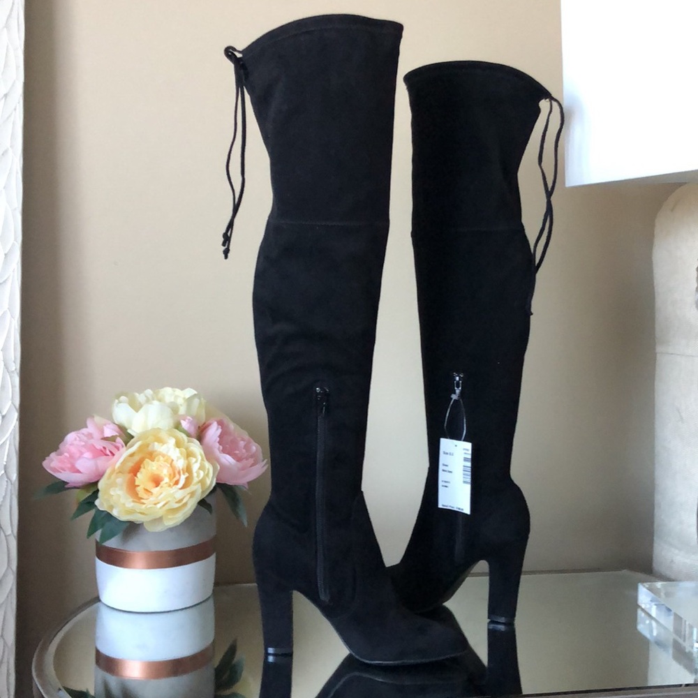New UNISA Black Over the Knee 4” Heeled Boots - Picture 3 of 14